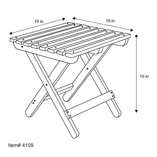 Pittsburgh Steelers Wooden Adirondack Folding Table