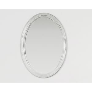 23.6 in. W x 31.5 in. H Tri Bev Oval Frameless Wall Mount Bathroom Vanity Mirror with Beveled Edge