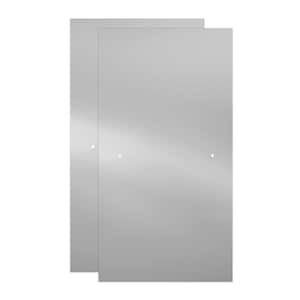 29-1/32 in. x 55-1/2 in. x 3/8 in. (10 mm) Frameless Sliding Bathtub Door Glass Panels in Clear (For 50-60 in. Doors)