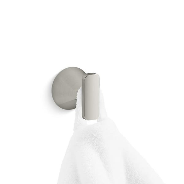 Cursiva Robe Hook in Vibrant Brushed Nickel