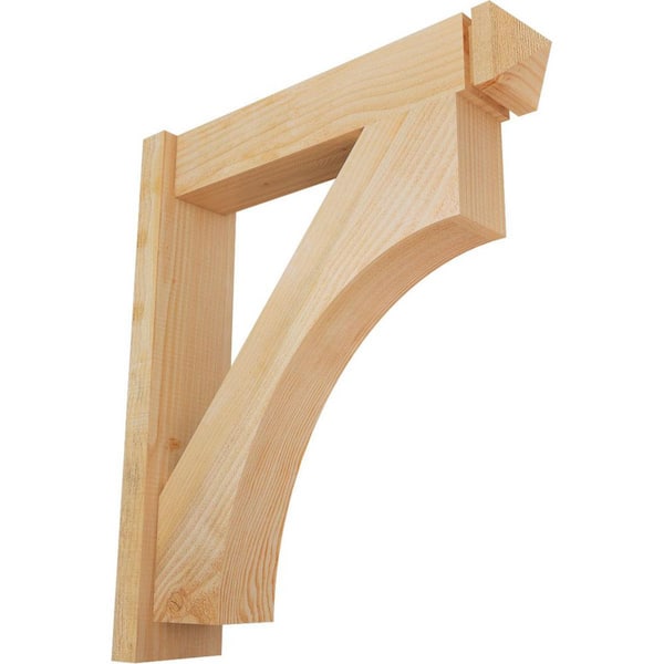 Ekena Millwork 6 in. x 30 in. x 26 in. Douglas Fir Westlake Arts and Crafts Rough Sawn Outlooker