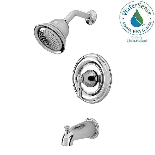 American Standard Marquette 1-Handle 1-Spray Tub and Shower Faucet in Polished Chrome (Valve Included)