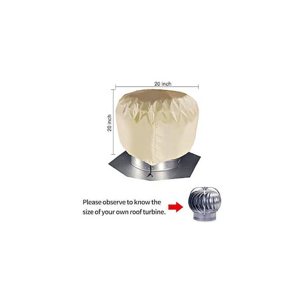 4 Pack Turbine Roof Vent Covers – Waterproof Oxford Cloth, Adjustable Drawstring, 20x20 Inches