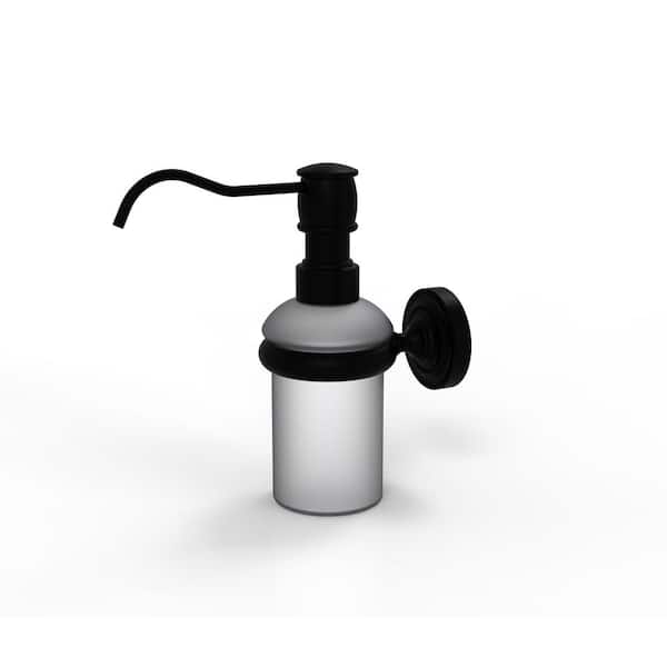 Allied Brass Dottingham Collection Wall Mounted Soap Dispenser in Matte Black