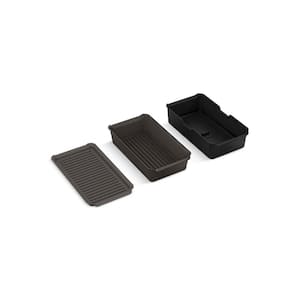 3-Piece Workstation Sink Accessory Set in Dark Warm Neutrals