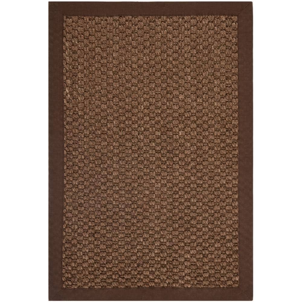 Chocolate Brown Sisal 2' x 3' Non-Slip Area Rug