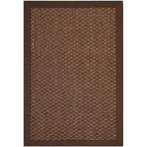 Natural Fiber Chocolate Doormat 2 ft. x 3 ft. Border Area Rug