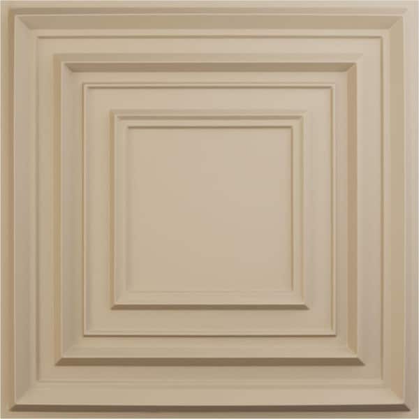 Ekena Millwork 19-5/8-in W x 19-5/8-in H Multiplex EnduraWall Decorative 3D Wall Panel Smokey Beige