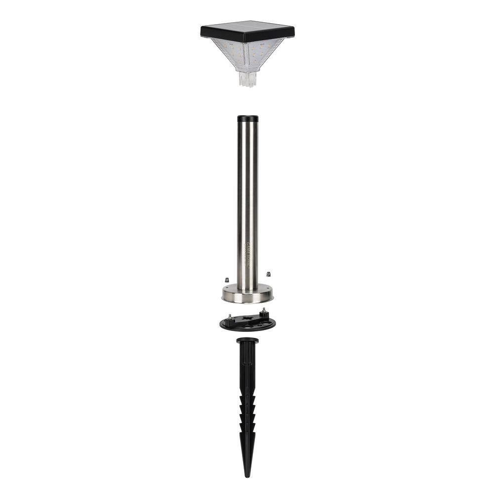 Luxor Stainless Steel Solar LED Pathway Light, 20.25-inch