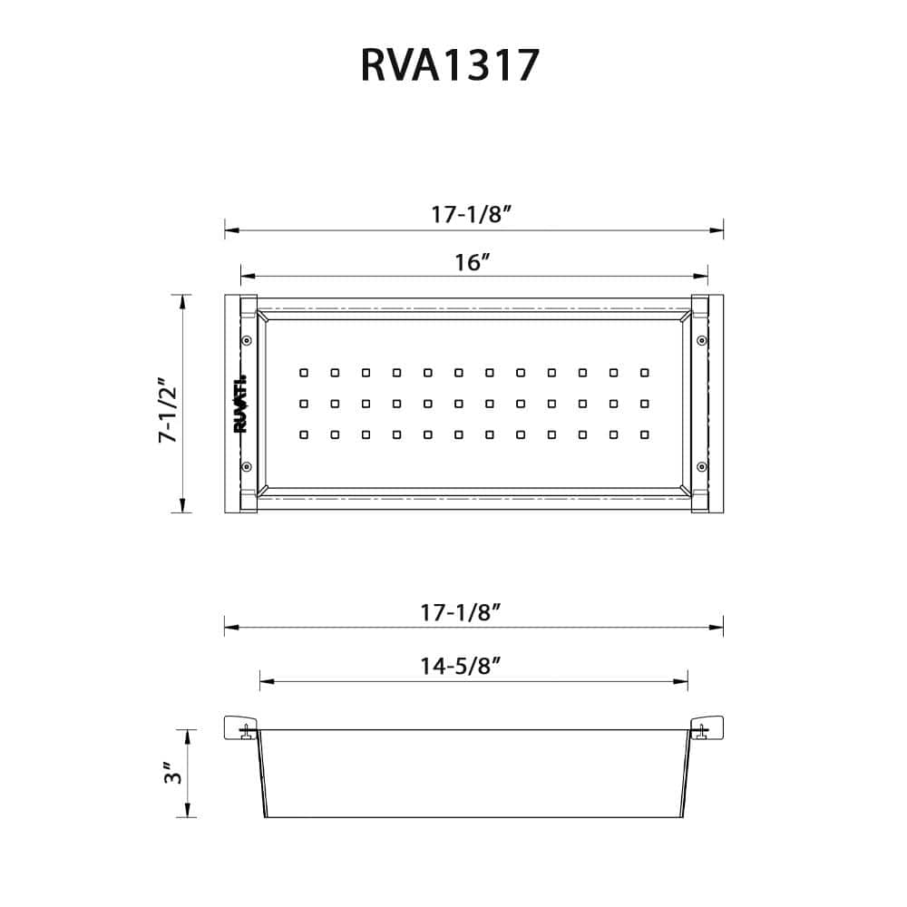 Ruvati Stainless Steel Over the Sink Colander with Wooden Handles