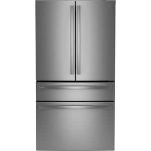 Profile 28.7 cu. ft. 4-Door French Door Refrigerator in Stainless Steel with Dual-Dispense Autofill Pitcher