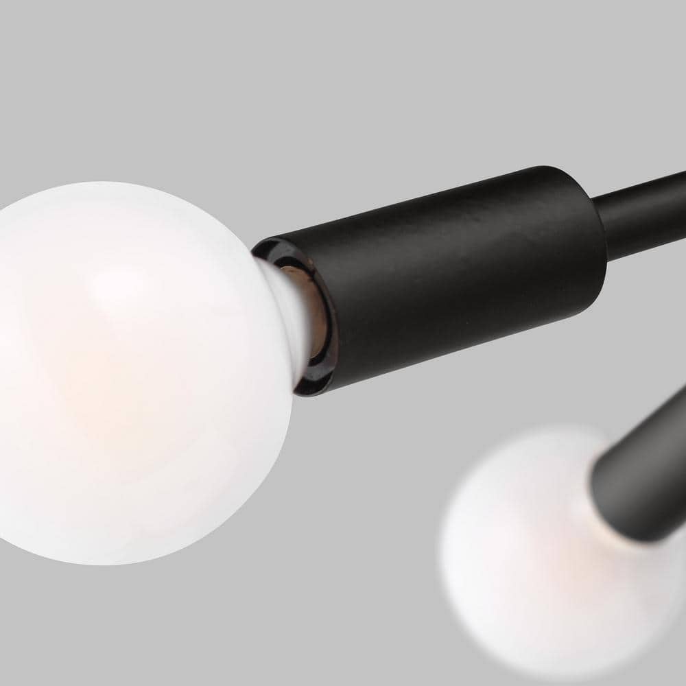 Midnight Black Globe Radiance 4-Light LED Flush Mount