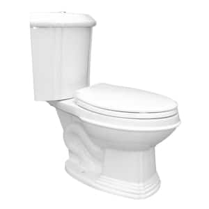Sheffield Corner 2-Piece 0.8 GPF/1.6 GPF WaterSense Dual Flush Elongated Toilet in White with Slow Close Seat