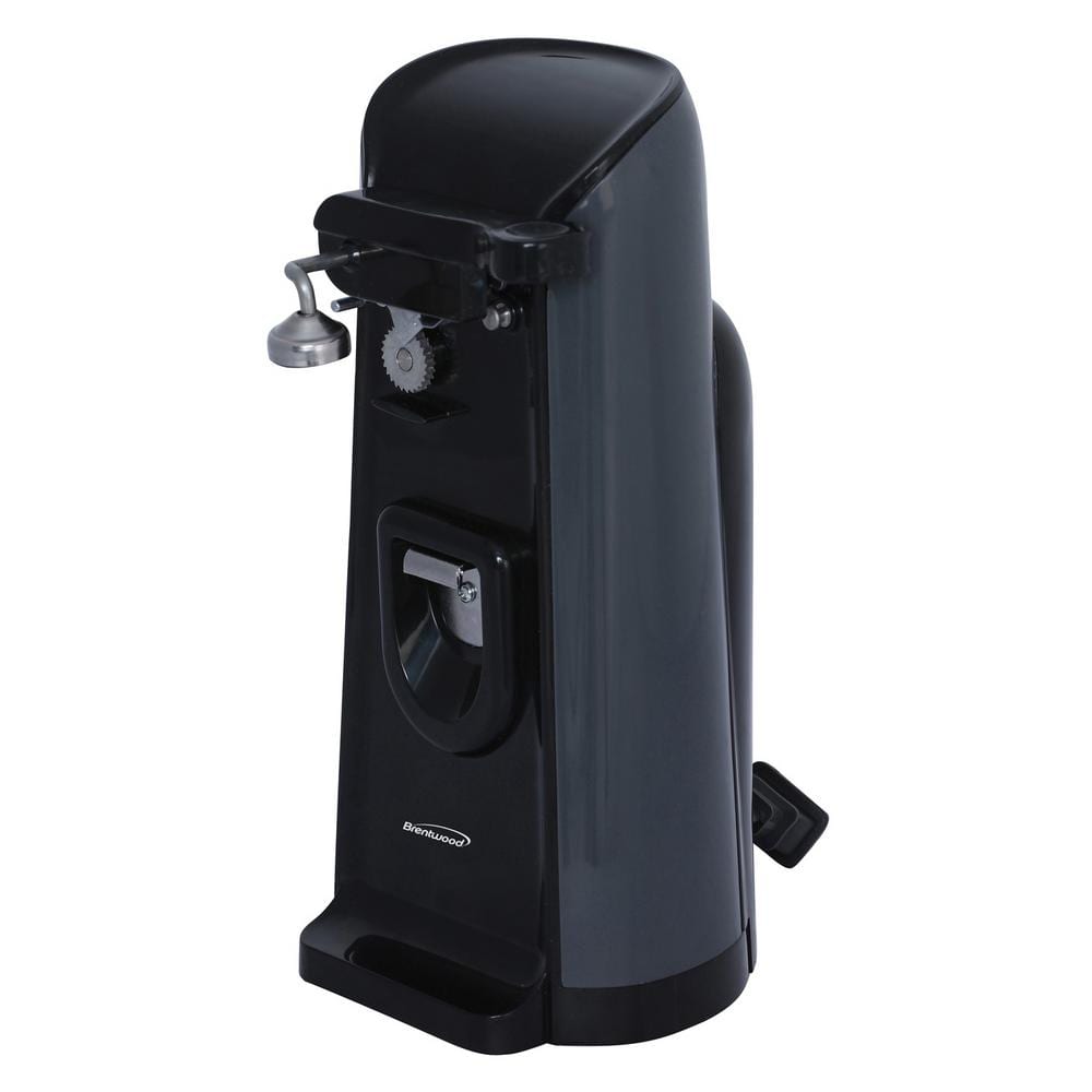Brentwood Tall Black Electric Can Opener with Knife Sharpener