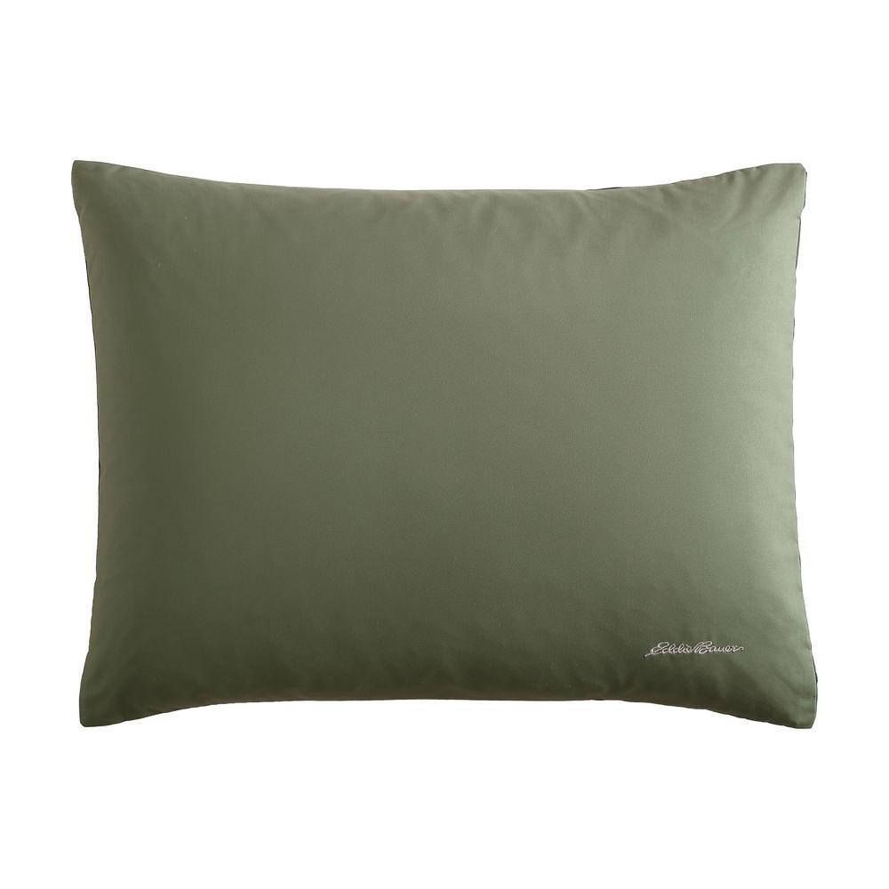 Skyline Green and Gray Reversible Microfiber Twin Duvet Set