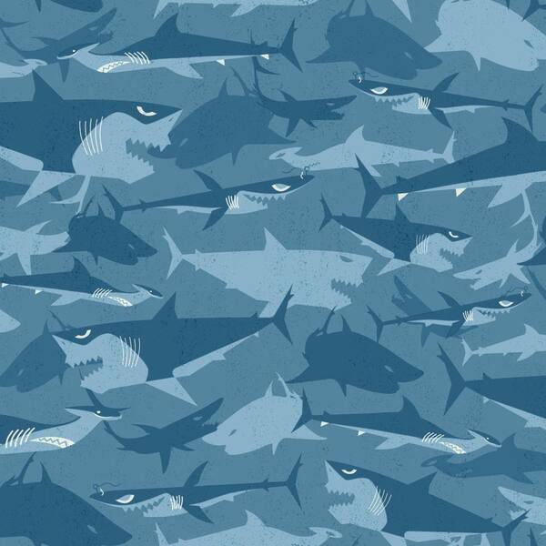 York Wallcoverings Walt Disney Kids II Shark Wallpaper