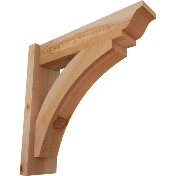 Ekena Millwork 6 in. x 20 in. x 20 in. Western Red Cedar Thorton Traditional Smooth Outlooker