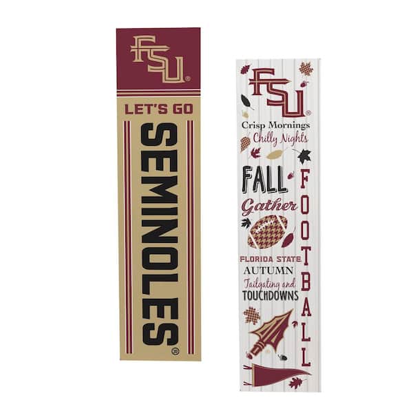 47 in. Double-Sided Leaner Fall Seasonal Porch Sign, Florida State University