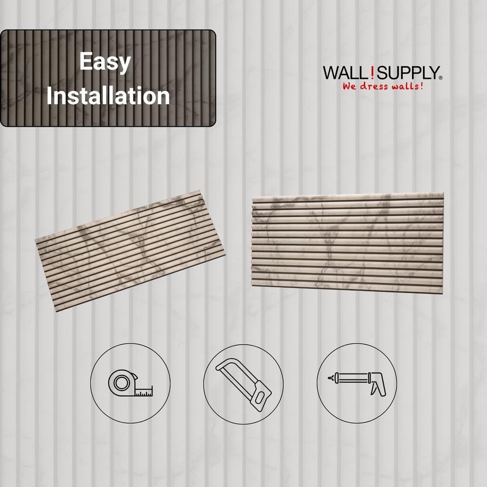 UltraLight 3D White Marble Foam Wall Panels Set
