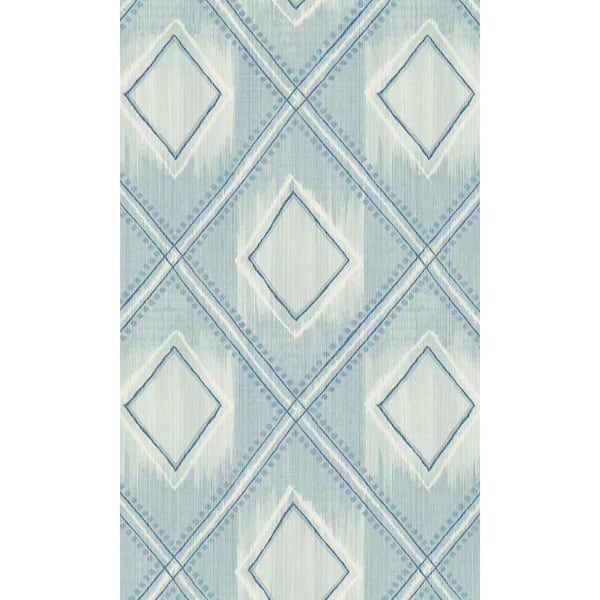 Blue Stone Geometric Diamond Printed Non-Woven Paper Non-Pasted Textured Wallpaper 60.75 sq. ft.