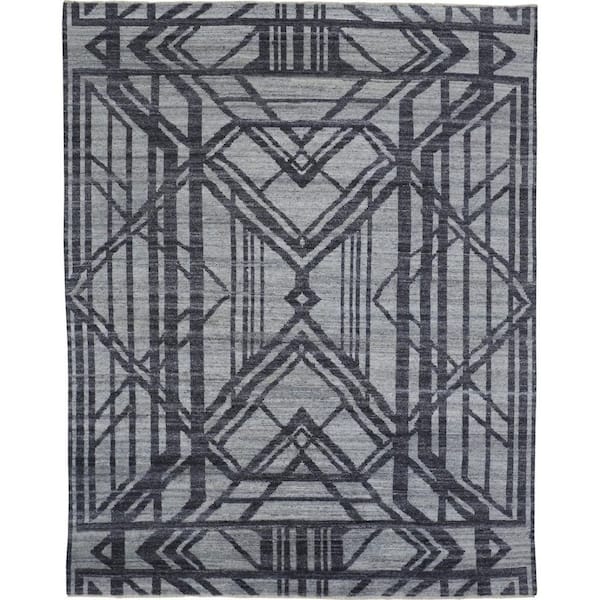 8 X 10 Gray Geometric Area Rug