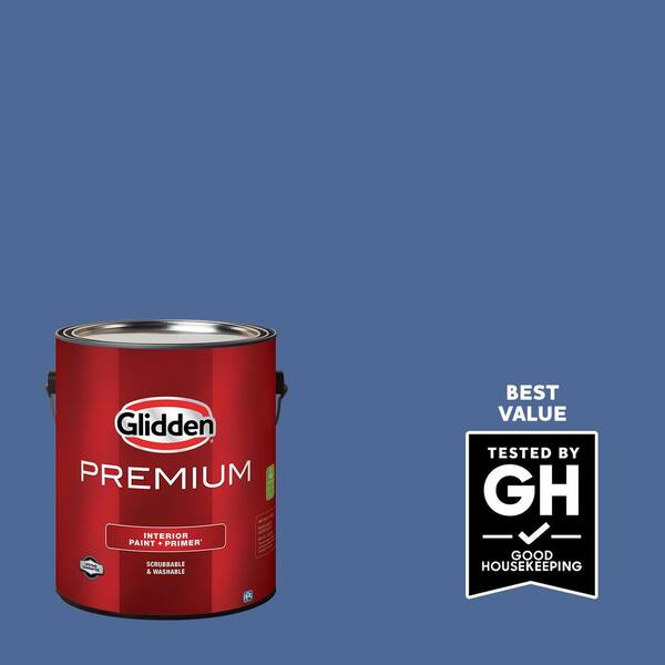 Glidden Premium 1 gal. PPG1166-6 Blue Odyssey Flat Interior Latex Paint