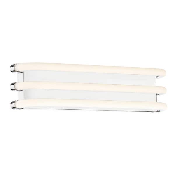 paniek Verouderd rol WAC Lighting Trio 20 in. Chrome LED Vanity Light Bar and Wall Sconce, 3000K  WS-51820-CH - The Home Depot