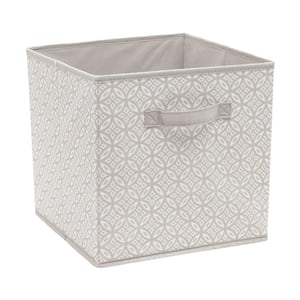 12 in. L x 12 in. W x 12 in. H Boho Collapsible Storage Cube Closet Drawer Organizer in Grey