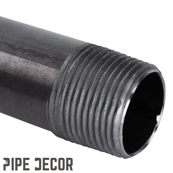 1 in. x 72 in. Black Industrial Steel Grey Plumbing Pipe (4-Pack) 1 in. x 72 in. Black Industrial Steel Grey Plumbing Pipe (4-Pack)