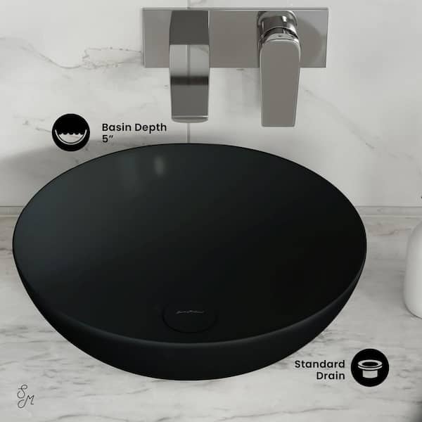 Swiss Madison Classe Vessel Sink in Matte Black SM-VS241 - The