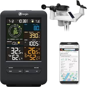 5-in-1 Weather Station, Wifi Weather Station With Rain Gauge, Solar Panel & More
