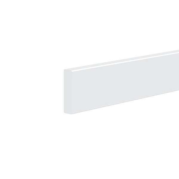 Craftsman 9971 3/8 in. x 1-1/2 in. x 96 in. PVC Flat Trim White ...