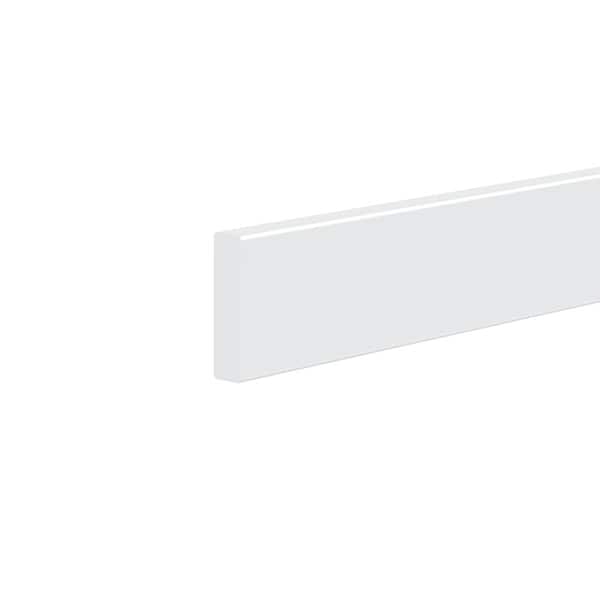 Royal Building Products Craftsman 9971 3/8 in. D x 1-1/2 in W. x 96 in. L PVC Flat Trim White Drip Cap Moulding