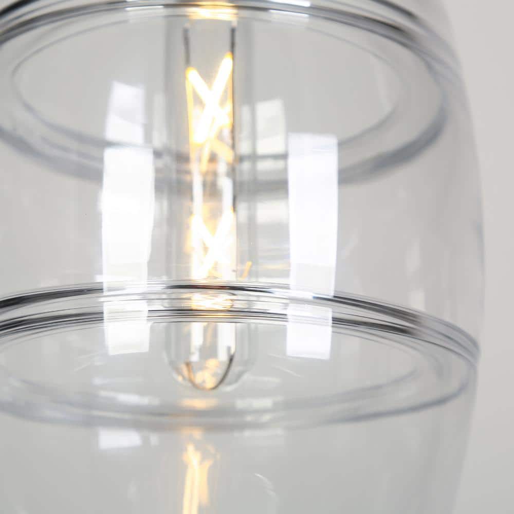Celery Gold Mini Drum Pendant with Clear Glass Shade