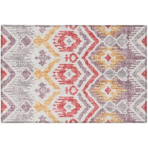 Modena Passion 1 ft. 8 in. x 2 ft. 6 in. Ikat Accent Rug