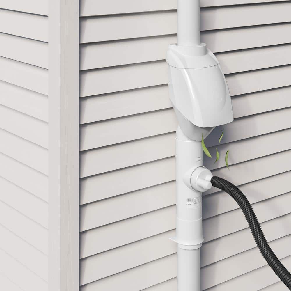 White PVC Clean Rain Ultra Downspout Diverter Kit