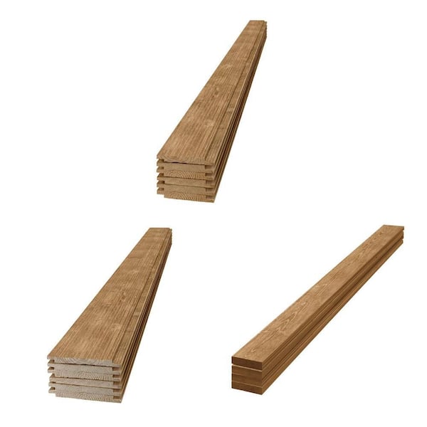 Barn Wood Light Brown Shiplap & Trim Bundle
