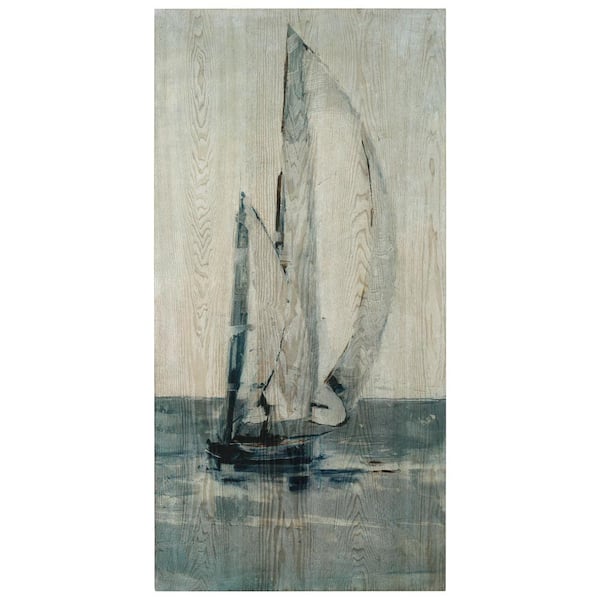 Empire Art Direct Sea & Sailboat Giclee Printed on Hand Finished Ash Wood Wall Art