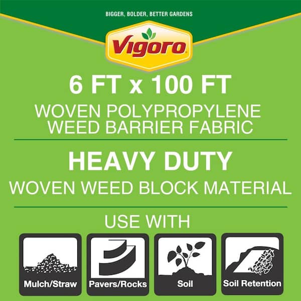 6 ft. x 100 ft. Woven Polypropylene Ground Cover Landscape Fabric
