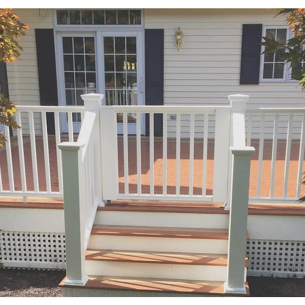 INTEX MILLWORK SOLUTIONS 96 in. Providence Stair Rail Kit with Reinforcements 18 Balusters Screws Hardware and Crush Blocks Stair/Rake Section