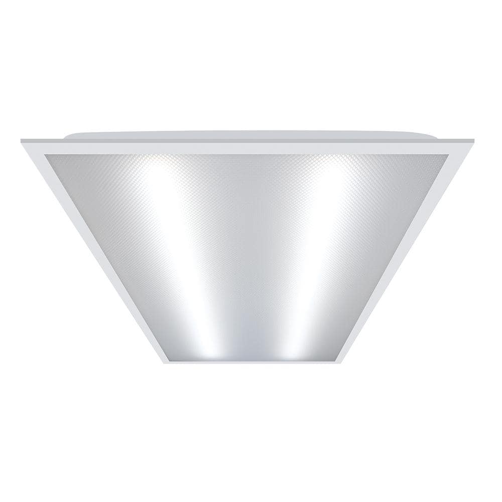 Metalux White Aluminum 4-ft LED Flat Panel Light