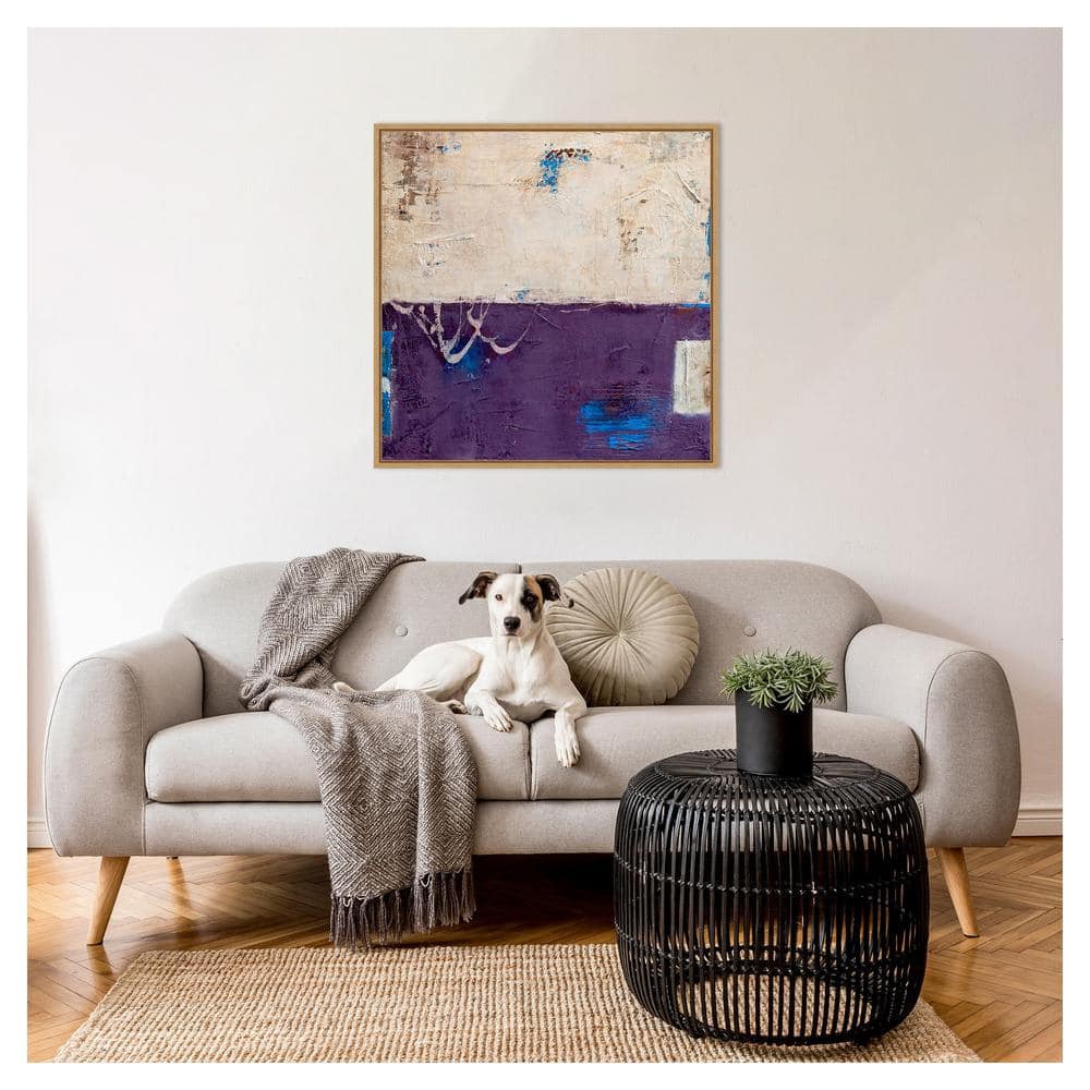 Erin Ashley Orchids Flirt Abstract Canvas Print with Maple Frame