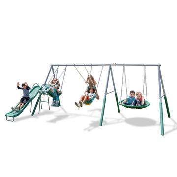 Rochester Metal Swing Set with Slide