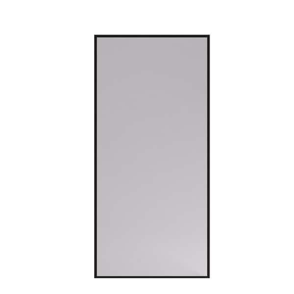 tydex Vista 34 in. W x 72 in. H Fixed Framed Shower Door in Matte Black Finish with Clear Glass