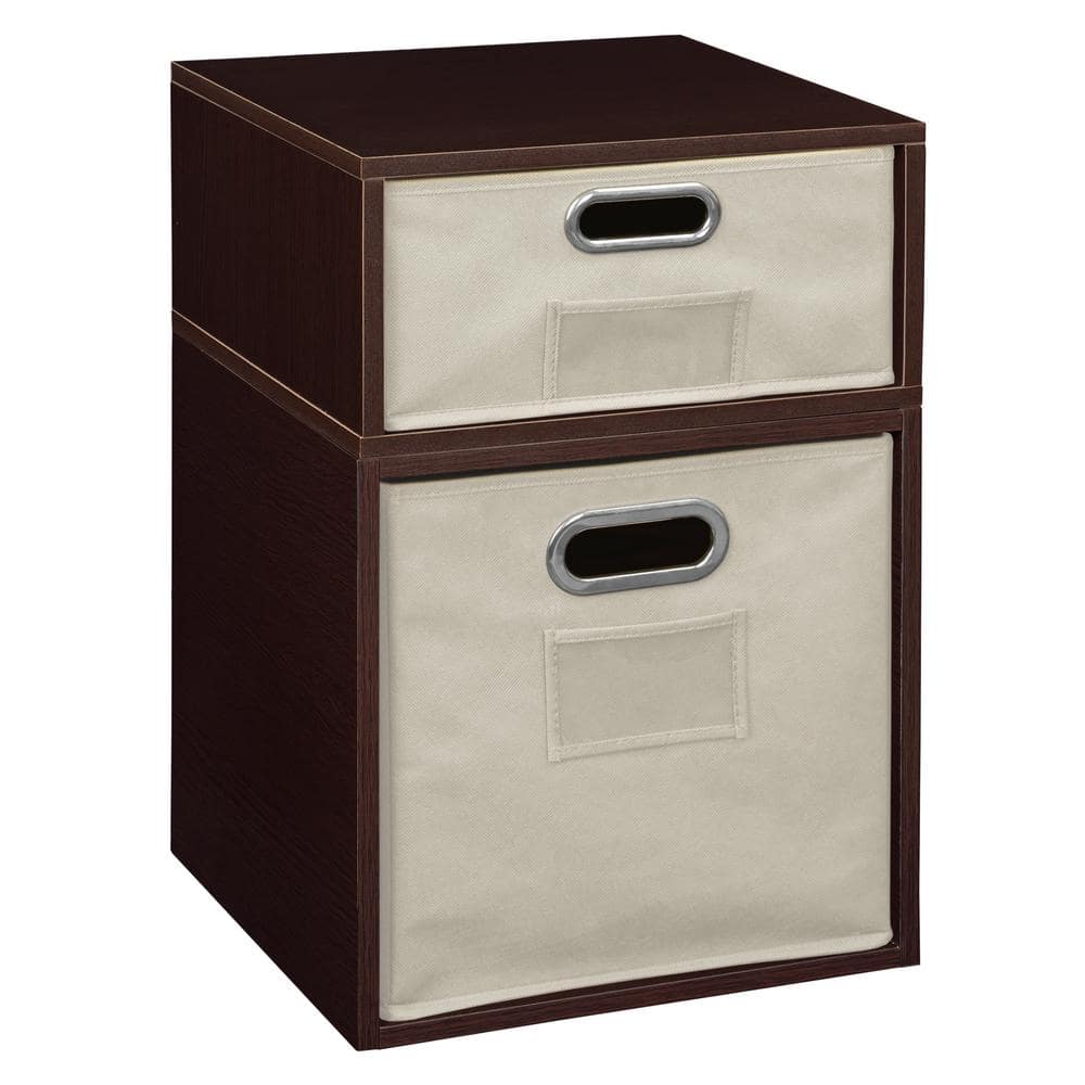 19.5 in. H x 13 in. W x 13 in. D Wood 2- Cube Organizer