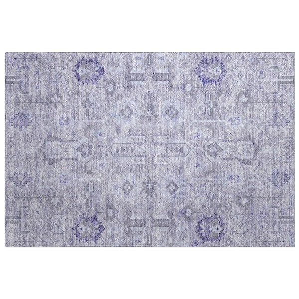 Dream Shag Premium Machine Washable Abstract ADS697 Lavender 2 ft. x 3 ft. Accent Rug