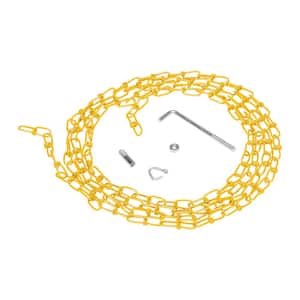 15 ft. Double Loop Coil Chain Yellow with Hanger