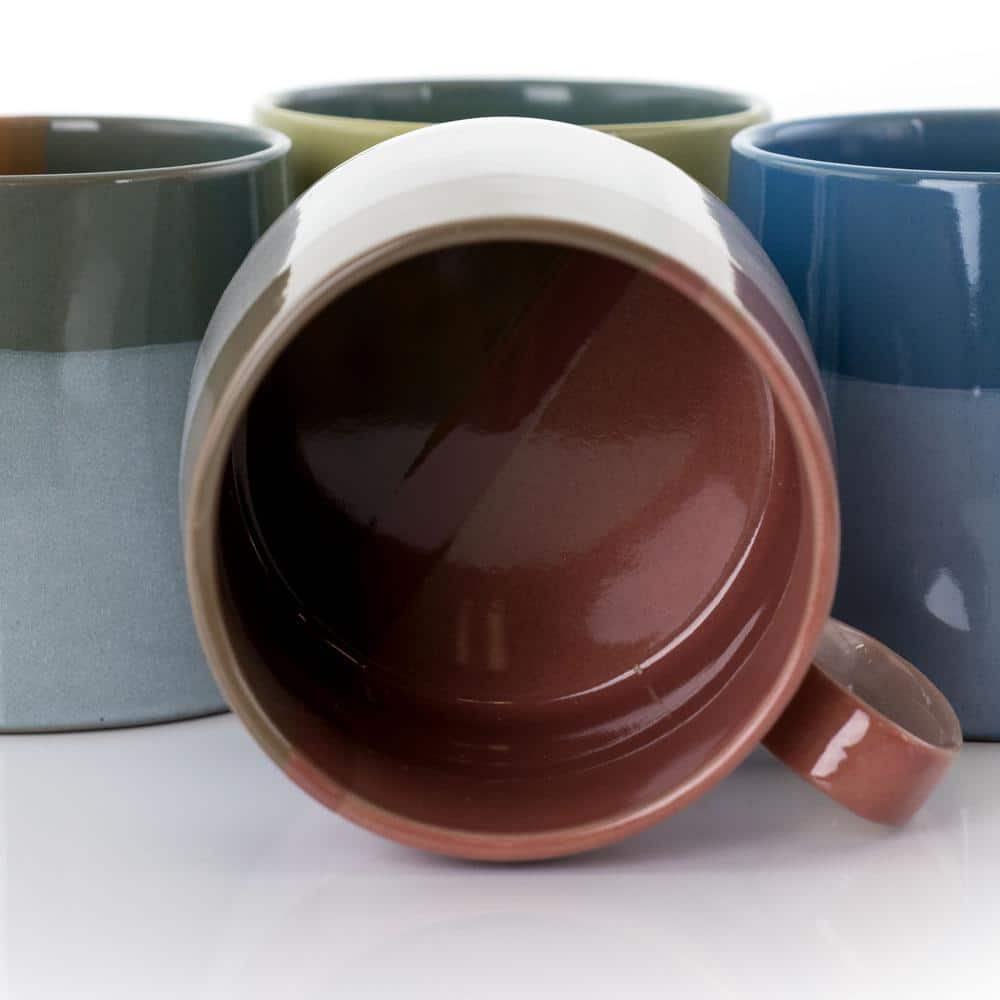 Glasgow Ceramic 19.5 Ounce Reactive Glaze Mug Set