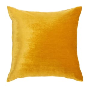 Kelsa Mustard 18 in. x 18 in. Throw Pillow
