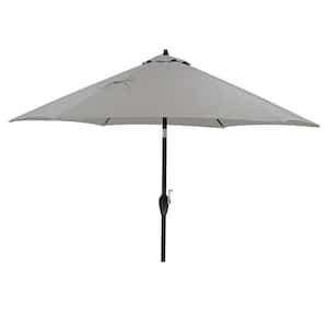 9 ft. Aluminum Market Patio Umbrella in Stone Gray